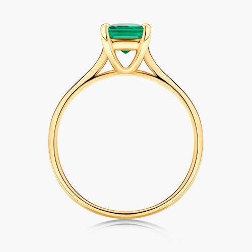 Pierścionek zaręczynowy SAVICKI: złoty, szmaragd